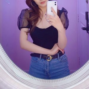 Zara Organza Sleeve Bodysuit